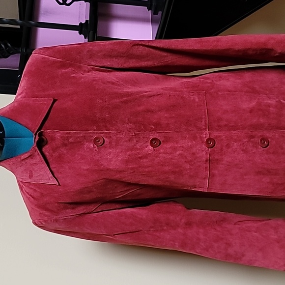 Anonymous John Carlisle Red Leather Jacket - SZ L - Picture 2 of 10